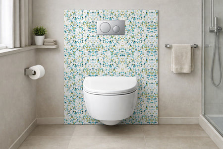 Toilettenrückwand Fliesenoptik
