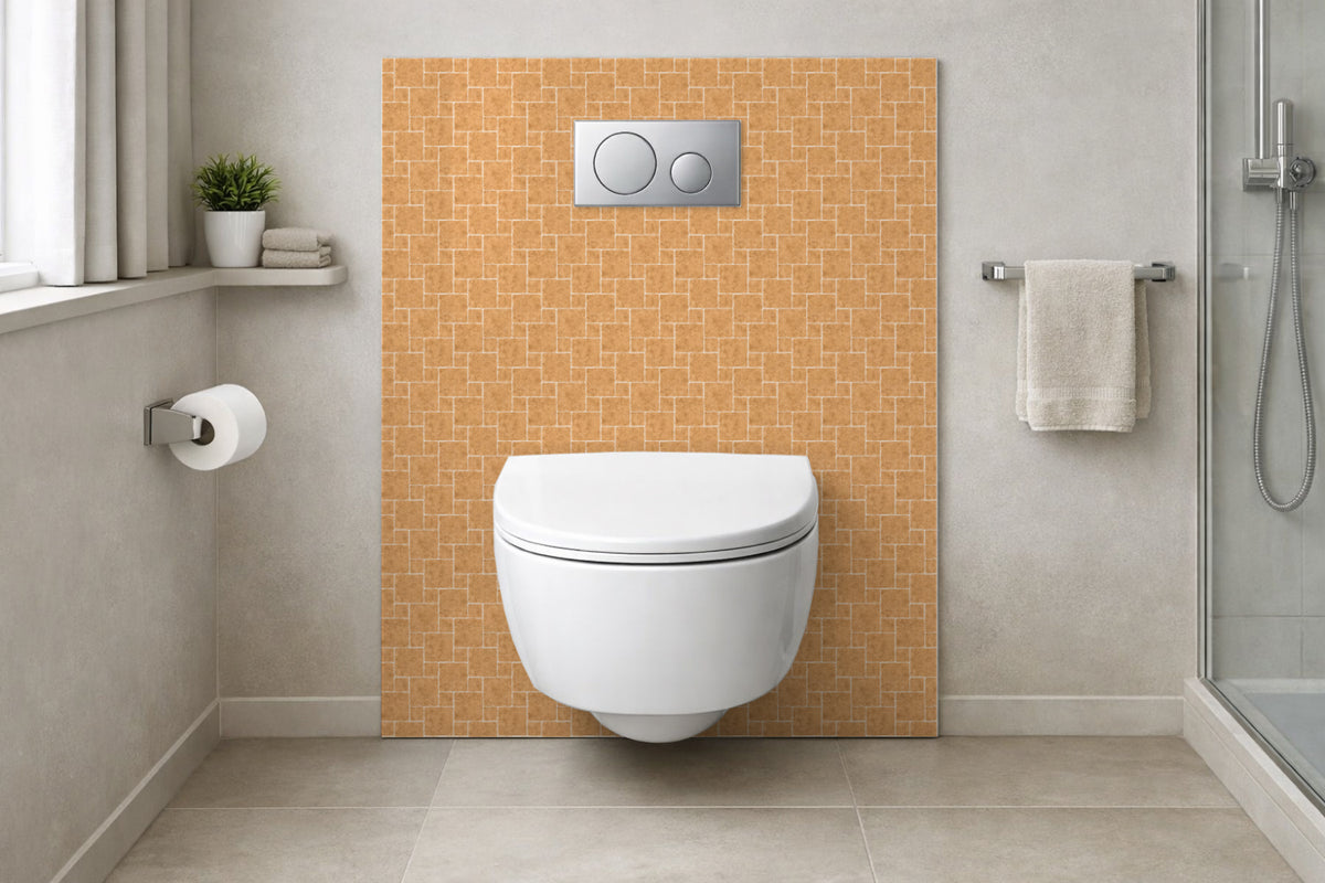 Toilettenrückwand Fliesenoptik