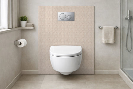 Toilettenrückwand Fliesenoptik