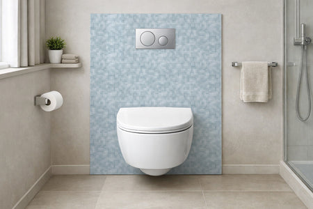 Toilettenrückwand Fliesenoptik