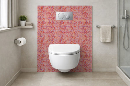 Toilettenrückwand Fliesenoptik