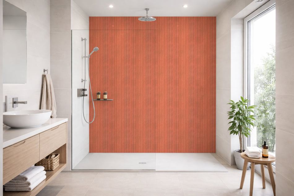 Toilettenrückwand Holzoptik
