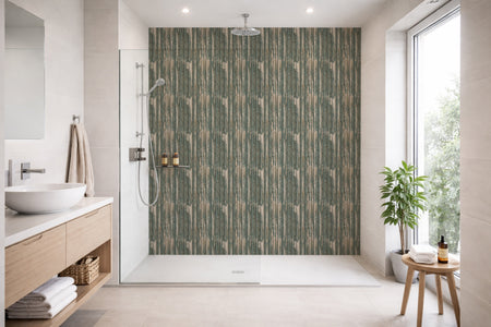 Toilettenrückwand Holzoptik