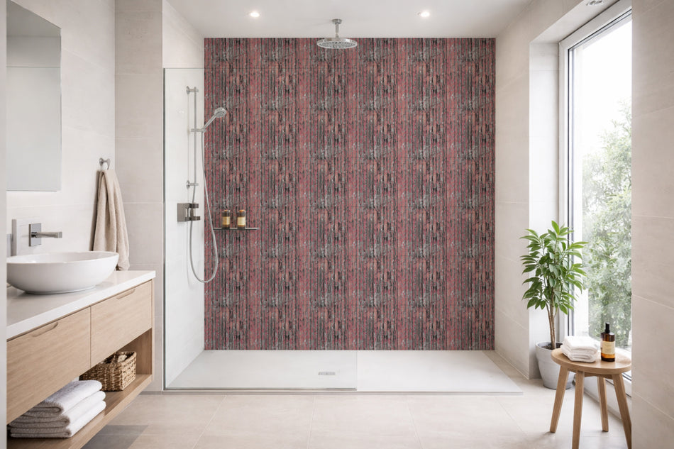 Toilettenrückwand Holzoptik