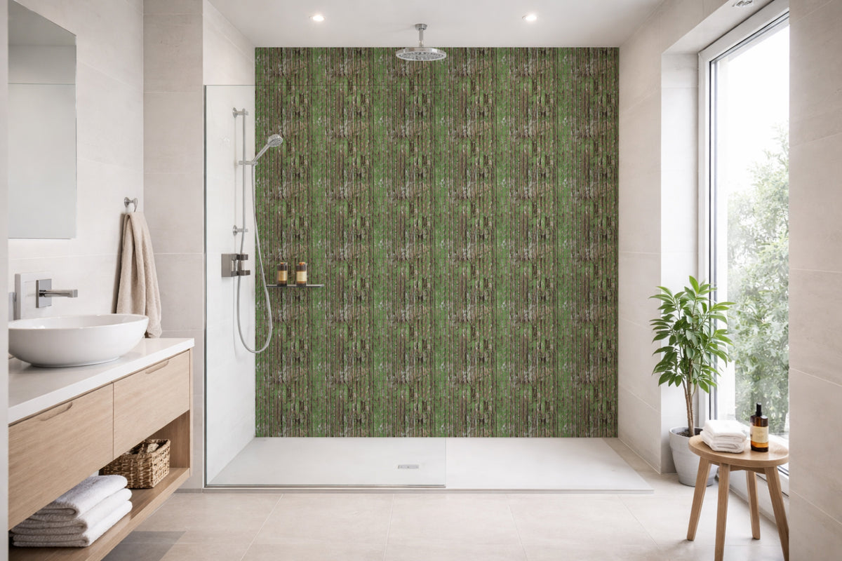 Toilettenrückwand Holzoptik