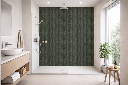 Toilettenrückwand Holzoptik