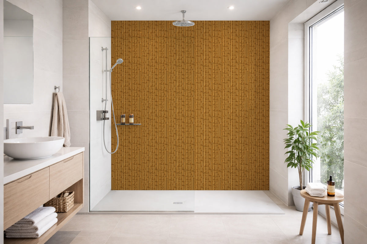 Toilettenrückwand Holzoptik
