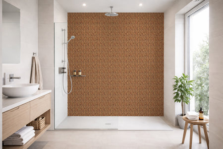 Toilettenrückwand Holzoptik