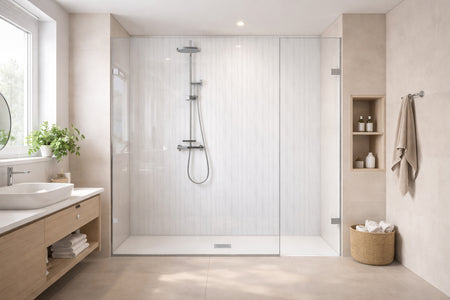 Toilettenrückwand Holzoptik