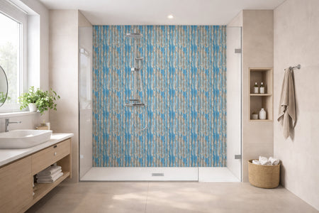 Toilettenrückwand Holzoptik