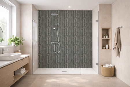 Toilettenrückwand Holzoptik