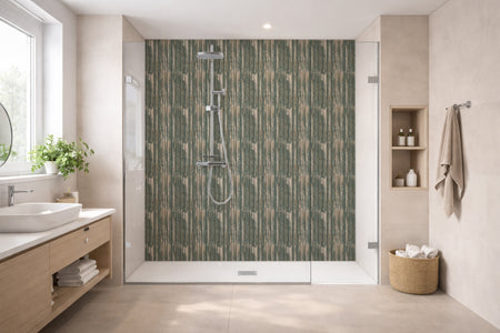 Toilettenrückwand Holzoptik