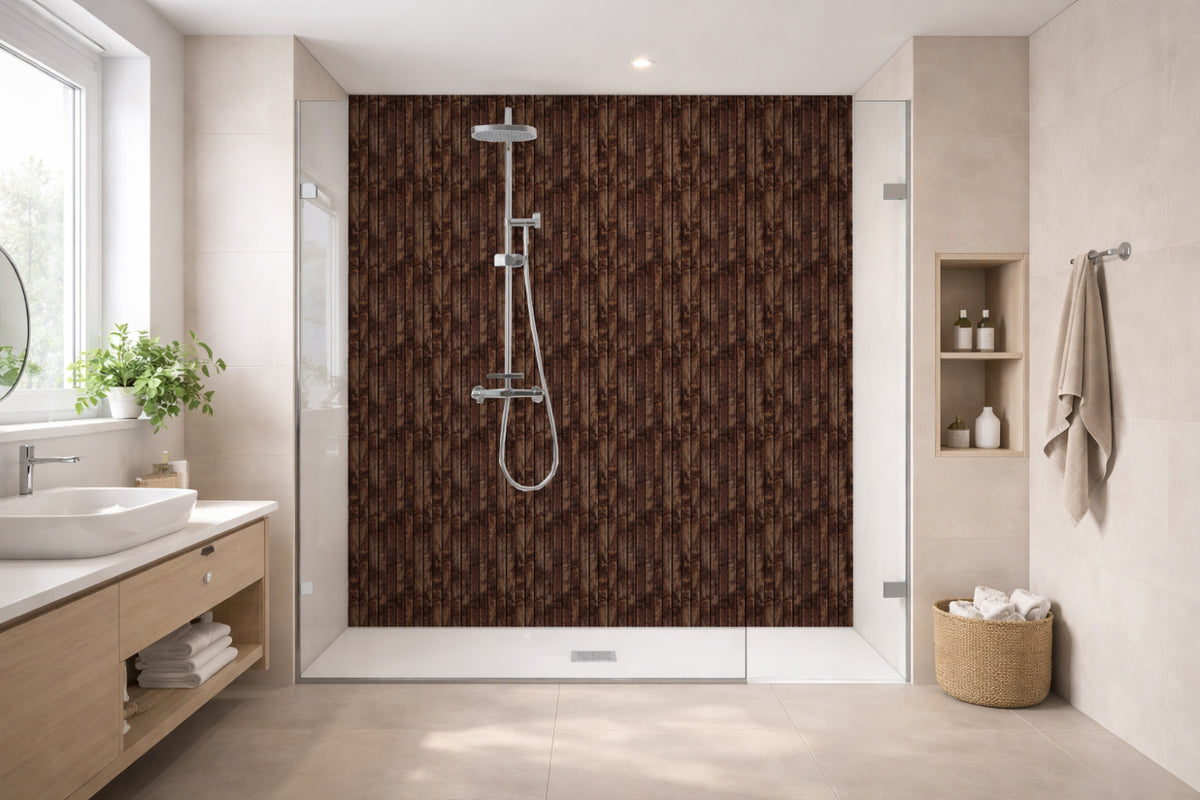 Toilettenrückwand Holzoptik