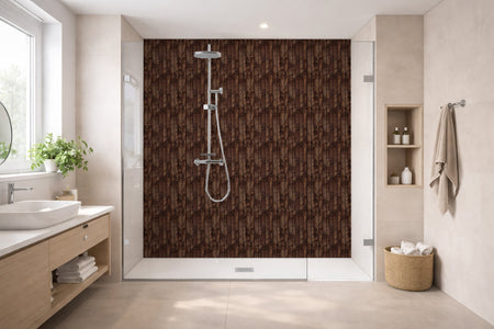 Toilettenrückwand Holzoptik