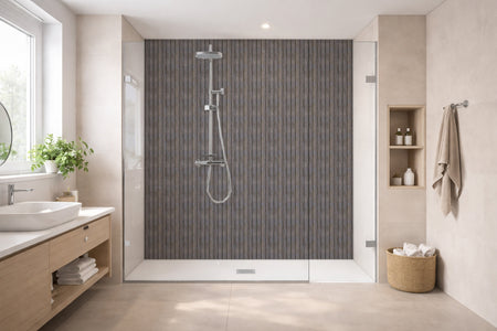 Toilettenrückwand Holzoptik