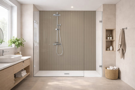 Toilettenrückwand Holzoptik
