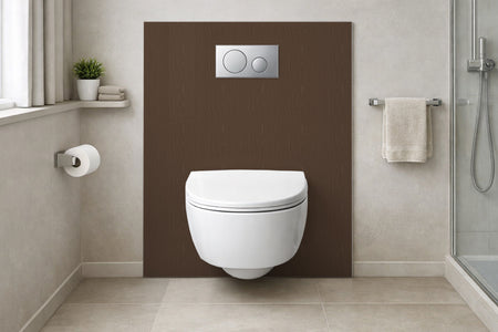Toilettenrückwand Holzoptik