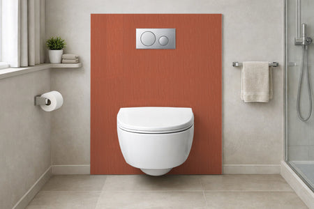 Toilettenrückwand Holzoptik
