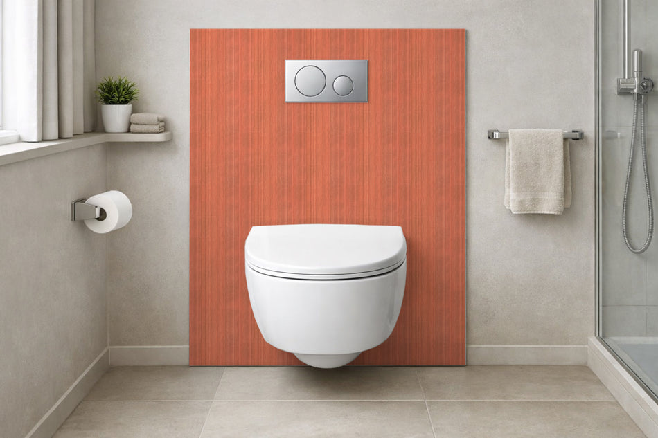 Toilettenrückwand Holzoptik