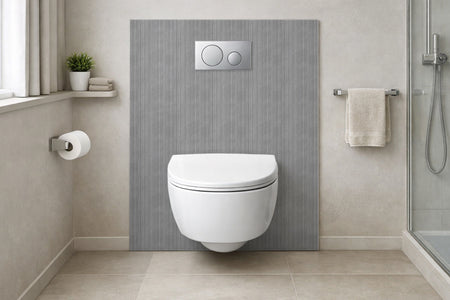 Toilettenrückwand Holzoptik
