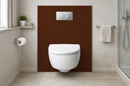 Toilettenrückwand Holzoptik