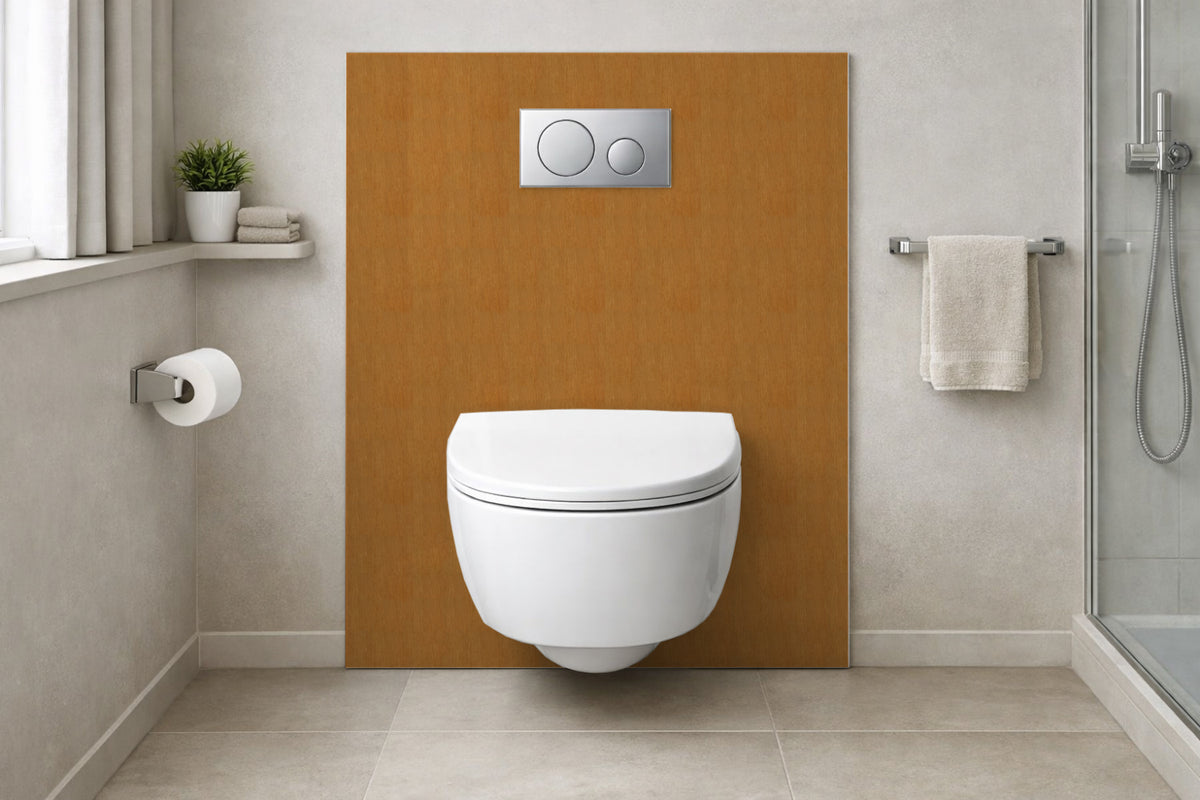Toilettenrückwand Holzoptik
