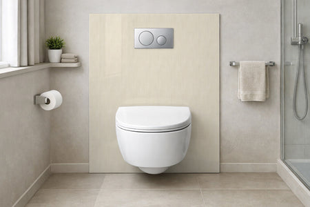 Toilettenrückwand Holzoptik
