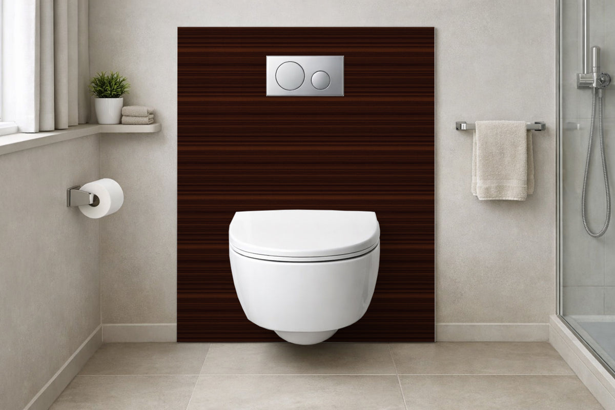 Toilettenrückwand Holzoptik