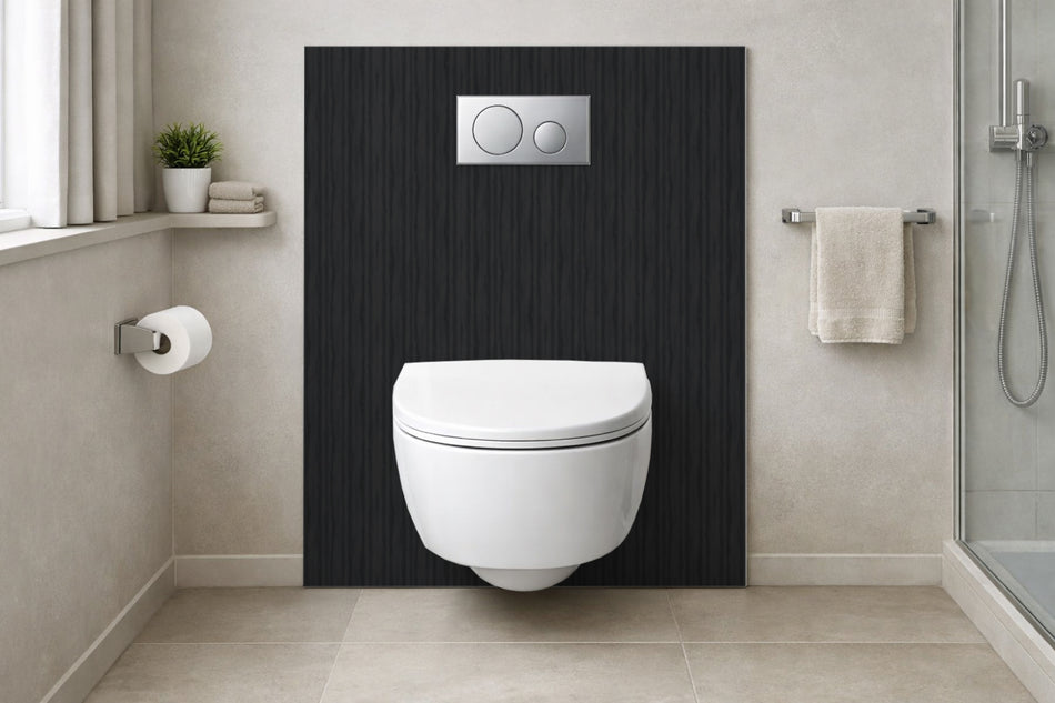 Toilettenrückwand Holzoptik