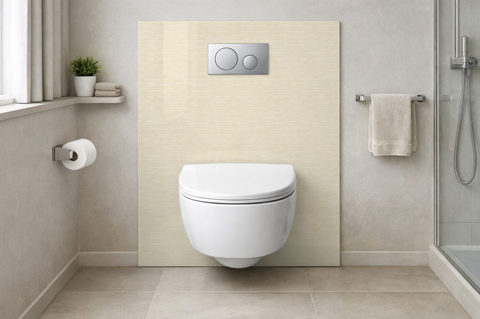 Toilettenrückwand Holzoptik