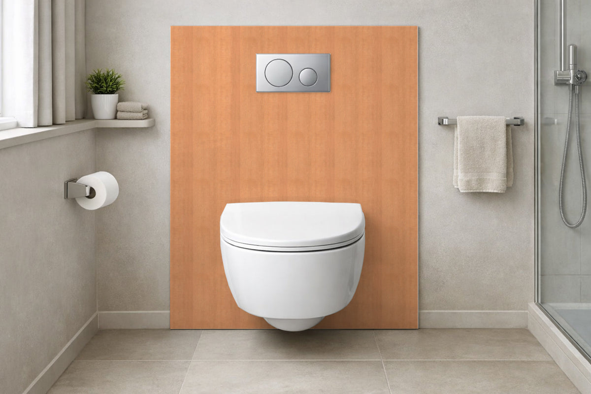 Toilettenrückwand Holzoptik