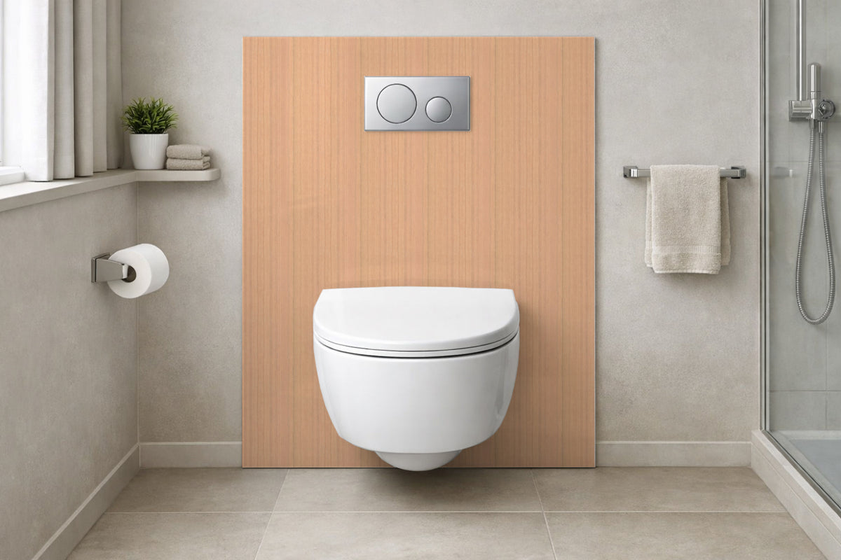 Toilettenrückwand Holzoptik