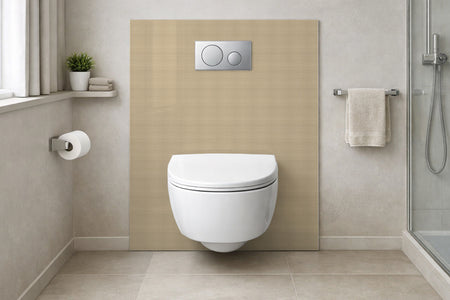 Toilettenrückwand Holzoptik