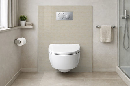 Toilettenrückwand Holzoptik