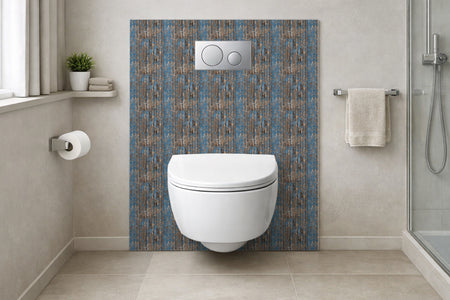 Toilettenrückwand Holzoptik