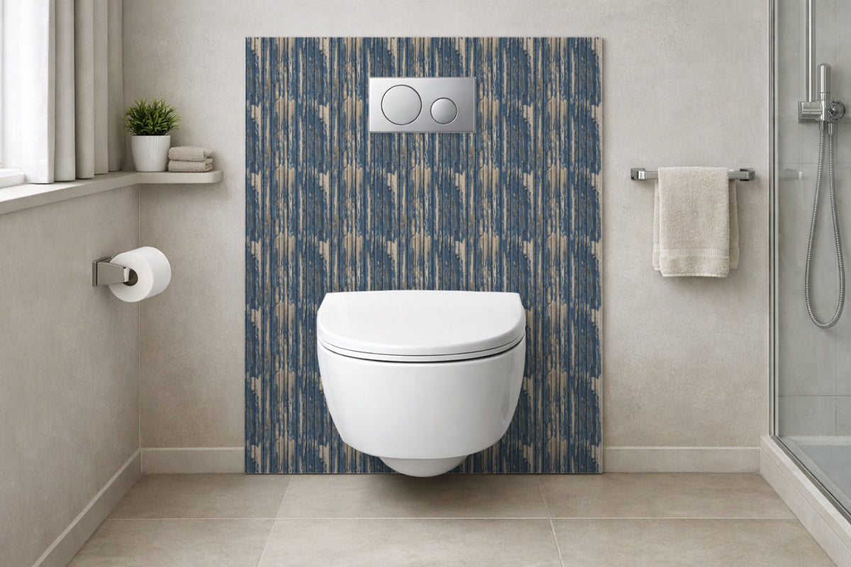 Toilettenrückwand Holzoptik