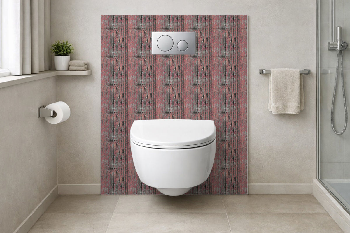 Toilettenrückwand Holzoptik