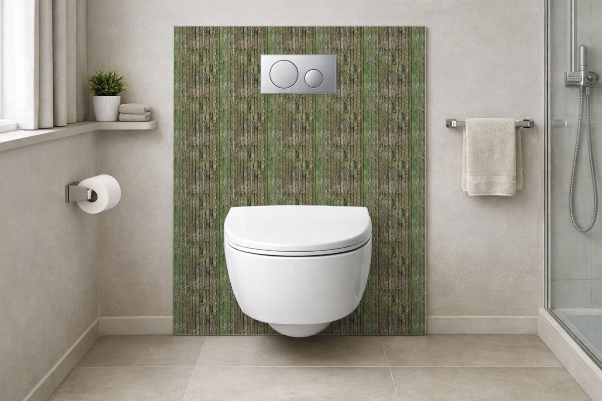 Toilettenrückwand Holzoptik
