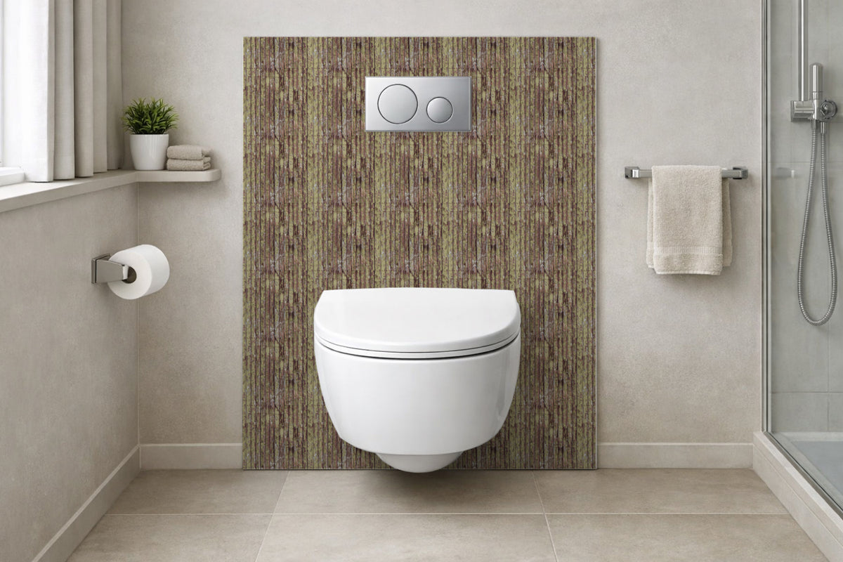 Toilettenrückwand Holzoptik