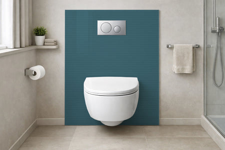 Toilettenrückwand Holzoptik