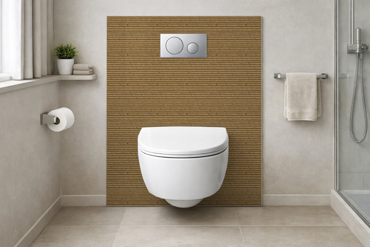 Toilettenrückwand Holzoptik