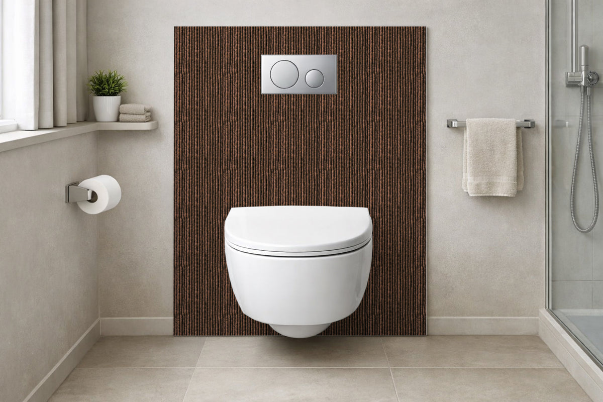 Toilettenrückwand Holzoptik