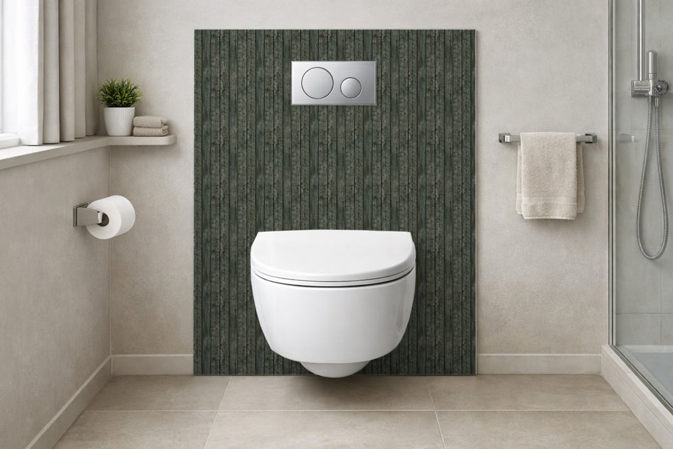Toilettenrückwand Holzoptik