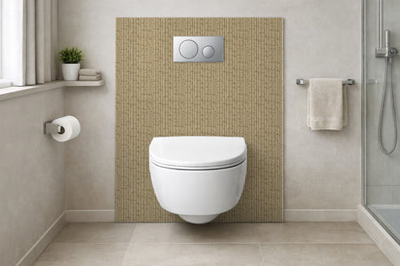 Toilettenrückwand Holzoptik