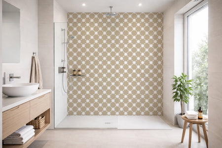 Toilettenrückwand Musteroptik