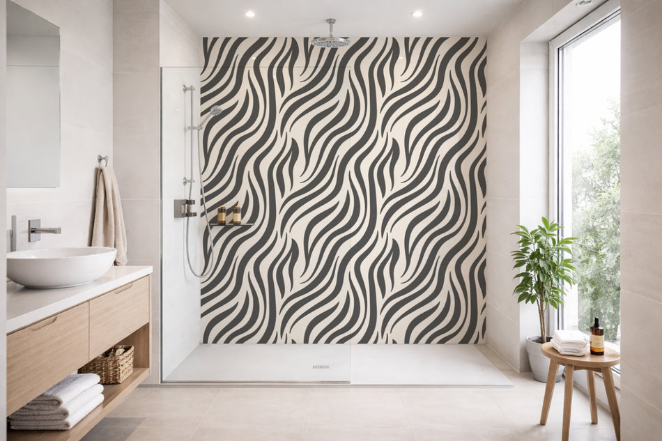 Toilettenrückwand Musteroptik