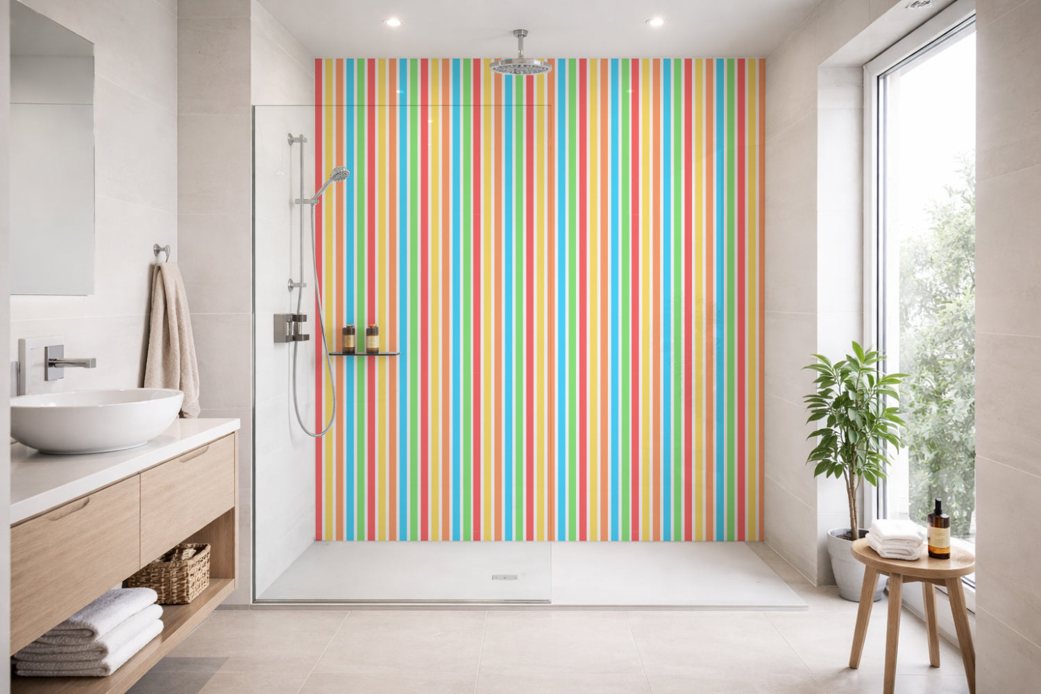 Toilettenrückwand Musteroptik