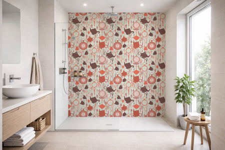 Toilettenrückwand Musteroptik