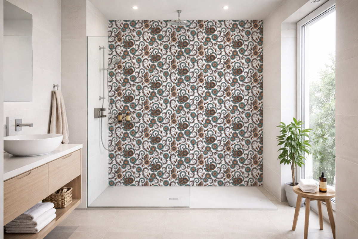 Toilettenrückwand Musteroptik