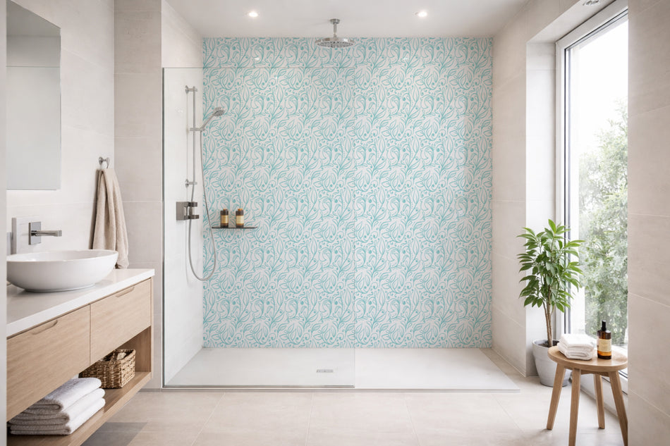 Toilettenrückwand Musteroptik